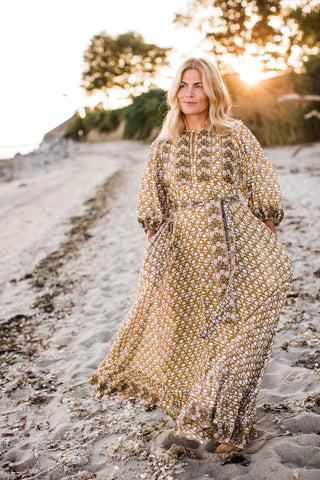 Marea House Dress-Goldenrod
