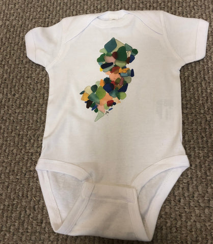 New Jersey Sea Glass Baby Onesie