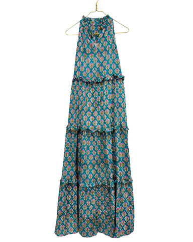 Sur La Vague Bouquet Ruffle Maxi Dress