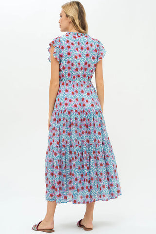 Oliphant Cinched Flirty Midi Dress