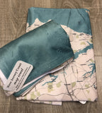 Jersey Shore Coast Map Beach Towel