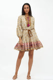 Oliphant Balloon Drop Mini Dress-Marchesa Olive