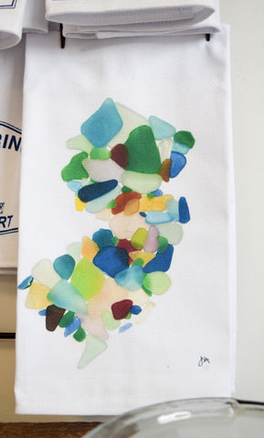 New Jersey Sea Glass Dish Towel