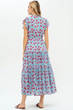 Oliphant Cinched Flirty Midi Dress